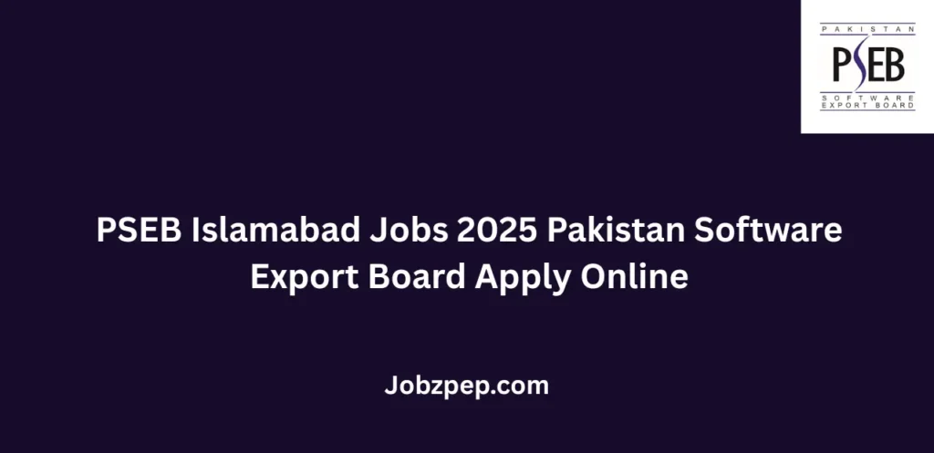 PSEB Islamabad Jobs 2025 Pakistan Software Export Board Apply Online