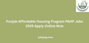 Punjab Affordable Housing Program PAHP Jobs 2025 Apply Online Now